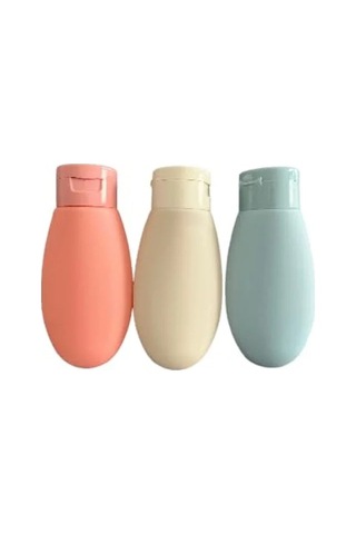 60 Ml Seyahat Tipi Sızdırmaz Şampuan Seti Açık Gri