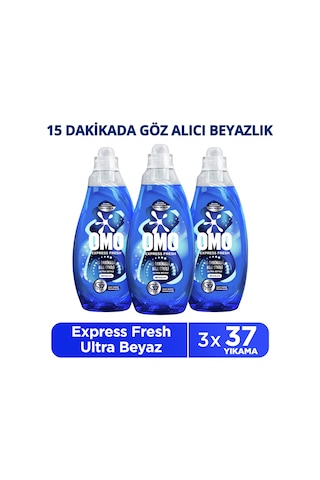 Omo Express Fresh Ultra Beyaz Sıvı Çamaşır Deterjanı 3 x 1480 ML