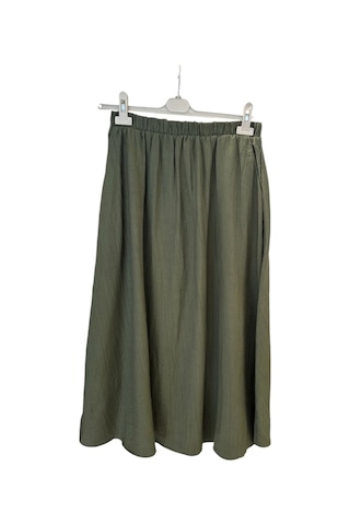 Z-556 Üstü Kimono Kısa Etekli Çilek Takım Haki