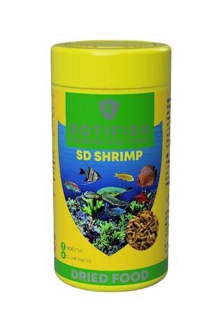 Rotifish Sd Shrimp Kurutulmuş Karides Balık Yemi 100 ML Rotifish Sd Shrimp Kurutulmuş Karides Balık Yemi 100 ML