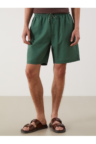 Lcwaıkıkı Classic Yeşil Kısa Boy Basic Erkek Deniz Şortu