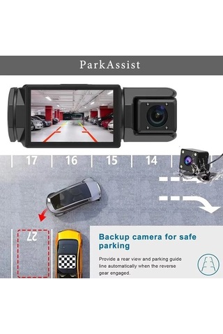 Pazly 1080p Yüksek Çözünürlüklü Gece Görüş Üçlü Kayıt Üç Lensli Wifi Kamera