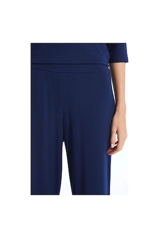 LC Waikiki Lcwaıkıkı Classic Lacivert Beli Lastikli Geniş Paça Kadın Pantolon Lıght Navy