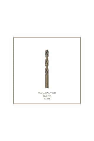 Hss Matkap Ucu 13 Mm, Metal, Ahşap, Plastik İçin 4 Adet