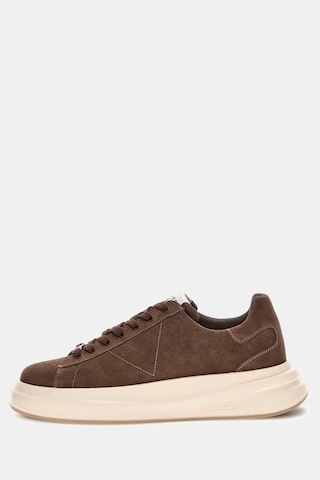 Guess Elba Deri Erkek Sneaker Ayakkabı Fmflbasue12 Kahverengi