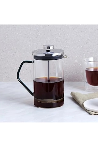 Borosilikat Cam French Press - Cool Green Renk, 600 Ml Açık Mavi