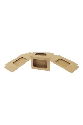 Kraft Sabun Kokulu Taş Mum Kutusu 6x5x1 Cm 500 Adet Renksiz