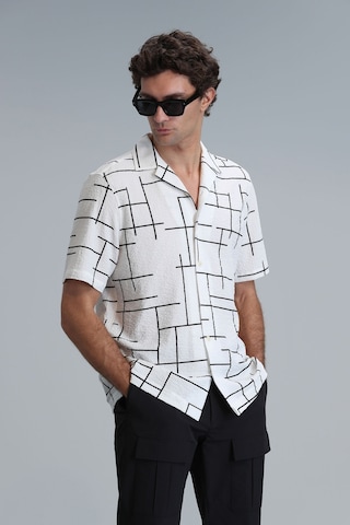 Lufian Erkek Taner Basic Regular Fit Gömlek 111010608 Ekru