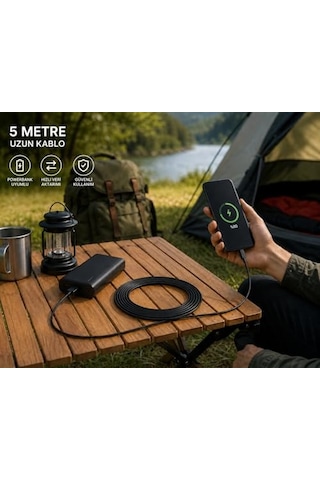 Ayrex Usb To Micro Usb Şarj Kablosu 5 Metre Uzun Kablo Hızlı Şarj Destekli Charging Data Sync Kablo High Speed Charg Genel