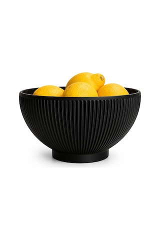Dekoratif Kase Siyah Modern Minimal Tasarım Sunum Kasesi Masa Üstü Dekor & Çok Amaçlı Kullanım