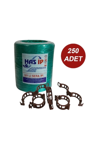 HAS SERA İPİ VE BİTKİ KLİPSİ FİDE BAĞLAMA İPİ 250 ADET HER BİTKİY