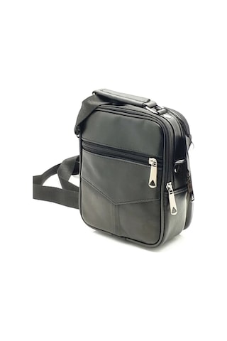 Newish Polo Erkek Siyah Hakiki Deri Çelik Kasalı Omuz Ve El Çantası 15x19cm New274 Siyah