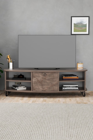 Tv Sehpası Tv Ünitesi Saraylı Atlantik Çam - Antrasit 5061 Çok Renkli