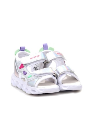 Papuçcity Vetta 03155 Ortopedik Kız Çocuk Bebe Yazlık Işıklı Sandalet Gri