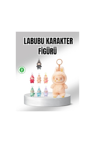 Labubu - 74 - Peluş Oyuncak Koleksiyonluk Yumuşak Dekoratif Figür - Spt-gld - 20 Cm Diğer