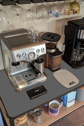 Valerine Life Barista Matı Sıvı Geçirmez Büyük Boy Xxl Kahve Barı Espresso Kahve Makinesi Pad 40x90c Siyah