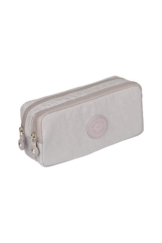 2 Bölmeli Krinkıl Kumaş Su Geçirmez Kalemlik Rlx124-bej