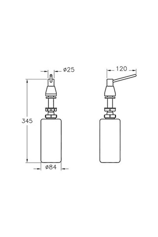 Arkitekta A44047 Sıvı Sabunluk, Krom Siyah
