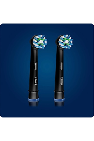 Oral-B Cross Action Şarjlı Diş Fırçası Yedek Başlığı Siyah 2'li