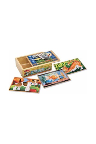 Melissa And Doug Ahşap 12X4 Yapboz Seti Evcil Hayvanlar