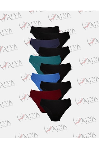 Alya Underwear Kadın Pamuklu Hipster - Slip Külot 5 Farklı Renk 1 Pakette Multicolor-x20