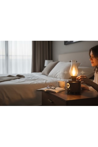 Rt-765 Nostaljik Gaz Lambalı Radyo,loş Işık Detaylı Nostalji Retro