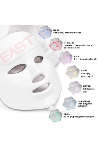 East Medikal Hydrafacial 8 in 1 Led Maskeli + Yüksek Frekans Cilt Bakım Cihazı