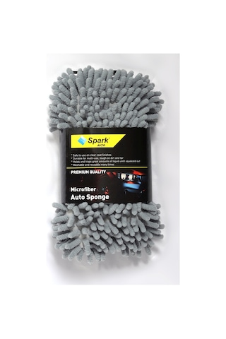 Spark Mikrofiber Oto Yıkama Süngeri ve Temizlik Eldiveni Set 2'li