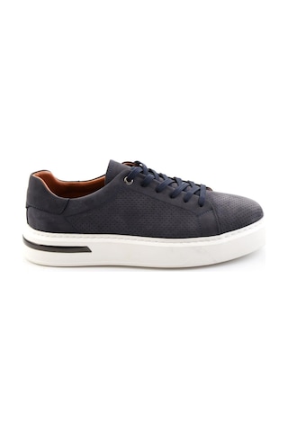 Lacivert Hakiki Deri Erkek Sneaker E01396200701 Lacivert