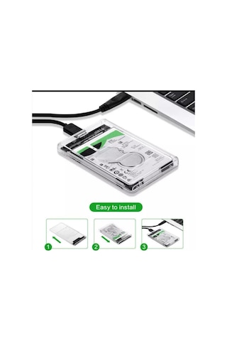 Usb 3.0 Taşınabilir Hardisk Kutusu Şeffaf Kutu