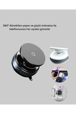 Evrensel Manyetik Araç Telefon Tutucu 360 Döner Başlık 1 Adet
