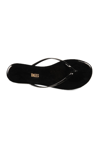 Tkees Flip Flop Terlik Parmak Arası Terlik Siyah Siyah Rugan Tkees Flip Flop Terlik Parmak Arası Terlik Siyah Siyah Rugan