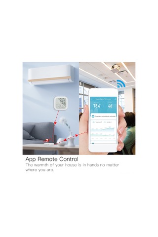 Hangfox Ev İçin Akıllı Dairesel Sicaklık-nem Ölçer, Uzak Kontrol, Lcd Ekran, Veri Kaydı Ve Akıllı Bağlantı Özellikli Tuya Uygulaması İle Çalışır