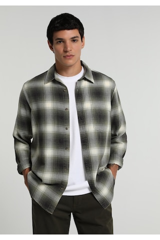 Colin's Colins Regular Fit Shirt Neck Ekoseli Erkek Yeşil Uzun Kol Gömlek Cl1082102 Q1.v1 Grn