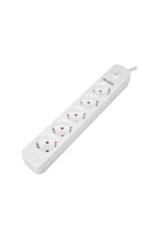 S-link Spg501s 1.5m 1.5mm 100% Bakır 750 Joule 5 Li Anahtarlı Akım Korumalı Priz