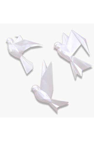 Mouette 3'lü Dekoratif Kuş İnci