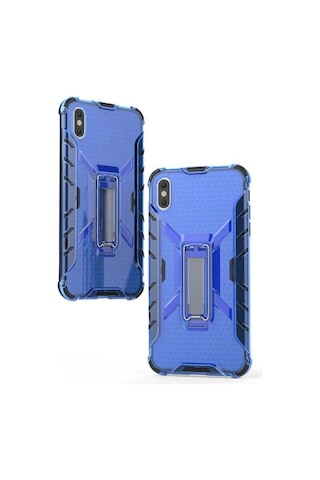 Apple Uyumlu iPhone Xs Max 6.5 Kılıf Zore Klik Silikon Mavi