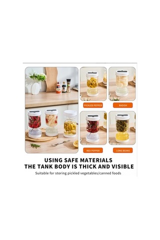 Pazly Türk Turşusu Ve Zeytinyağı İçin Pratik Süzgeçli 800ml Beyaz Plastik Kavanoz Beyaz