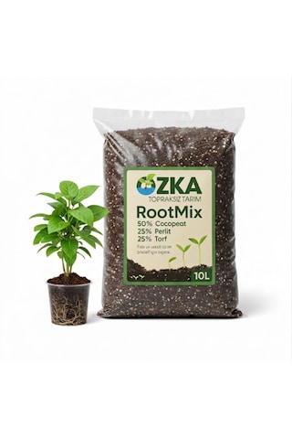 Rootmix 10l Fide Ve Çiçek Toprağı - Cocopeat, Perlit Ve Torf Karışımlı Saksı Toprağı 10 L