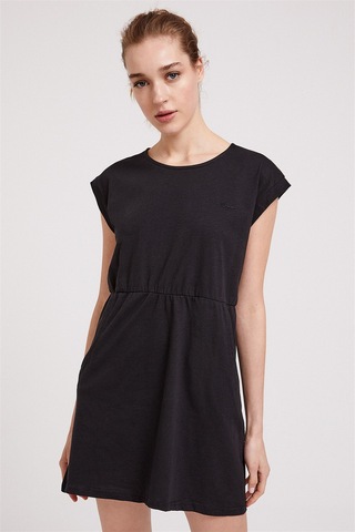 Lee Cooper Ruby Kadın Bisiklet Yaka Elbise Siyah-1261 Siyah