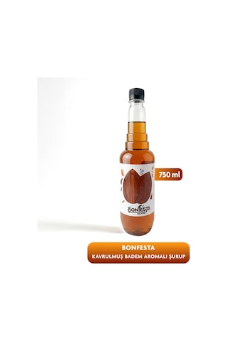 Bonfesta Kavrulmuş Badem Aromalı Kahve ve Kokteyl Şurubu 750 ML