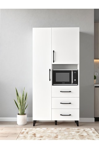 Kuzeylife Elite Beyaz Mutfak Dolabı Beyaz