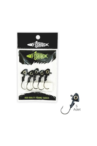 Kurşunlu Jighead Zoka - 6g - Fishack - Siyah Xha07 - 5 Adet