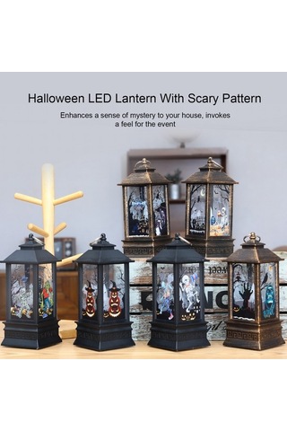 Novahub Led Fener Peri Işık Lambası Cadı Yarasa Kafatası Desen Cadılar Bayramı Asılı Aydınlatma Aracı Ev Partisi Veranda Ev Bar Arka Bahçe Dekoru, Küçük Boy Diğer