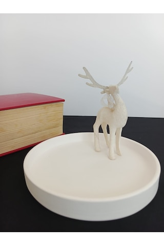 Dekoratif Yuvarlak Sunum Tabağı, El Yapımı, Ev Dekoru, Masa Dekoru