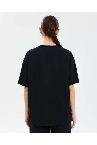 Skechers W Oversize Fit Graphic T-shirt Kadın Siyah Tshirt S2610063-3817