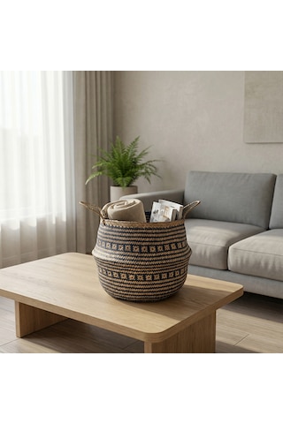 Koçtaş Hasır Sepet L 42x35 Cm Lacivert