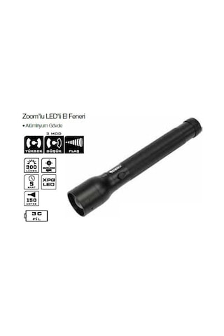 Lightorch Lt03098 Zoom'lu Aluminyum Fener 300 Lümen
