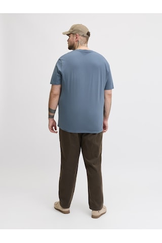 Jack & Jones Jack Jones Yazı Baskılı Büyük Beden Erkek Tişört 12294518 Mavi
