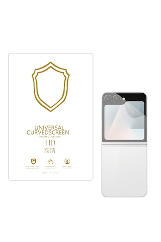 Samsung Galaxy Uyumlu Z Flip 7 Fe İle Full Tpu Nano Arka Ekran Koruma Filmi - Ekm102